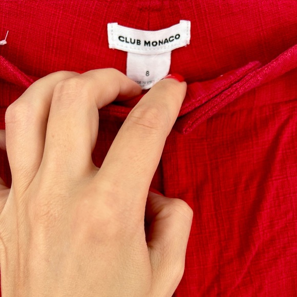 Club Monaco Red Ankle Cropped Pants - Picture 4 of 6